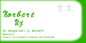 norbert uj business card